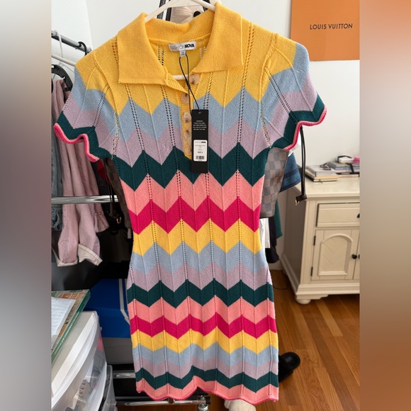 Fashion Nova Dresses & Skirts - Fashion Nova Vibrant Chevron Mini Dress